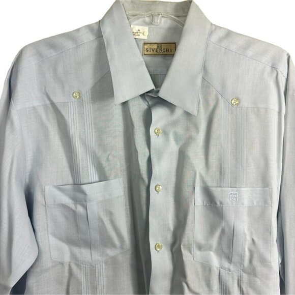 Givenchy Paris Light Blue Shirt Button-Up Dress Long Sleeve Shirt Men's Size XL - Picture 2 of 10